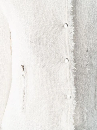 Shop Iro Bouclé-tweed Jacket In White
