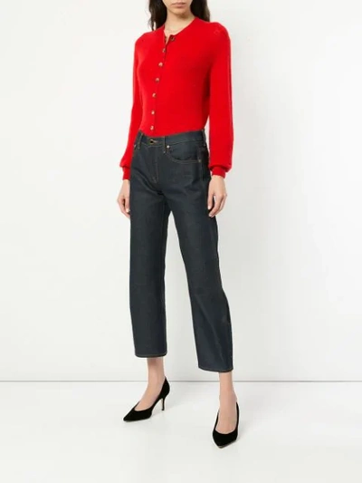 Shop Khaite Rosanna Cardigan In Red