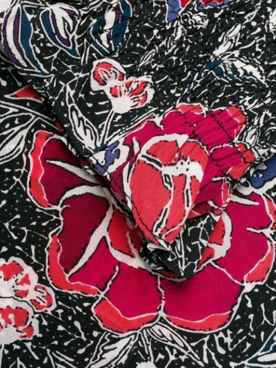 Shop Isabel Marant Étoile Yoshi City Floral Print Shirt In Black 01bk