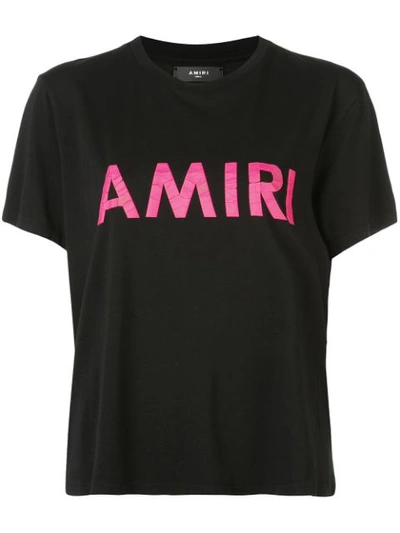 Shop Amiri Logo T In Black