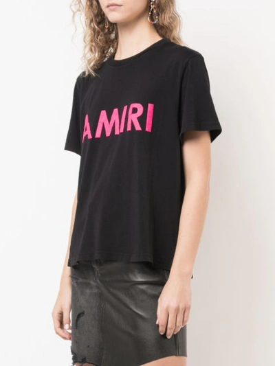 Shop Amiri Logo T In Black