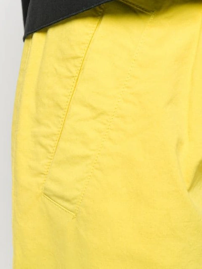 Shop Barena Venezia Tapered Trousers In Yellow