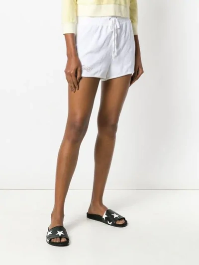 Shop Juicy Couture Swarovski Personalisable Velour Shorts In White