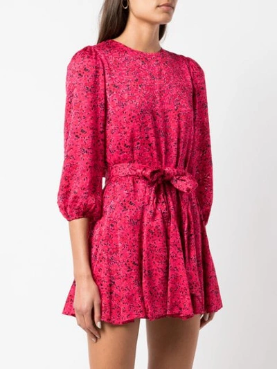 Shop Alice And Olivia Tie Waist Dress In Pink