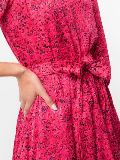 Shop Alice And Olivia Tie Waist Dress In Pink