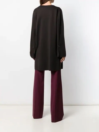 Shop Allude Oversized Knit Cardi-coat In Brown