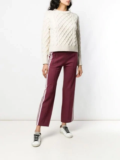 Shop Isabel Marant Étoile Cropped Track Trousers In Red