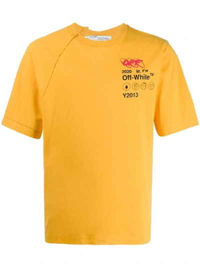 Shop Off-white Yellow Cotton T-shirt