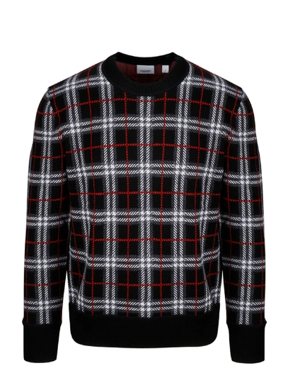 Shop Burberry Black Wool Sweater