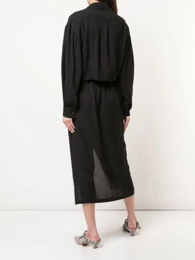 Shop Derek Lam Wrap-front Dress In Black