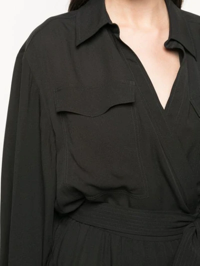 Shop Derek Lam Wrap-front Dress In Black