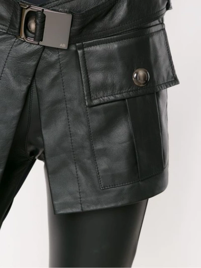 Shop Andrea Bogosian Leather Skinny Trousers In Black