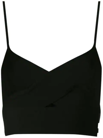 Shop Andrea Bogosian Plus Knit Cropped Top In Black