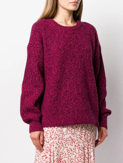 Shop Michael Michael Kors Loose-fit Knitted Jumper In 634 Dark Brandy 