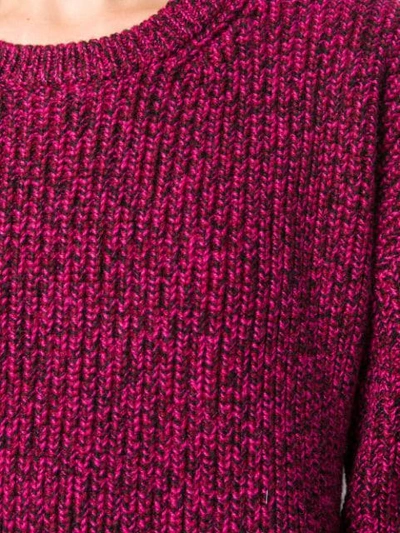 Shop Michael Michael Kors Loose-fit Knitted Jumper In 634 Dark Brandy 