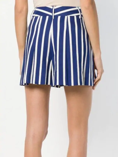 Shop Alice And Olivia Alice+olivia Striped Culotte Shorts - Blue