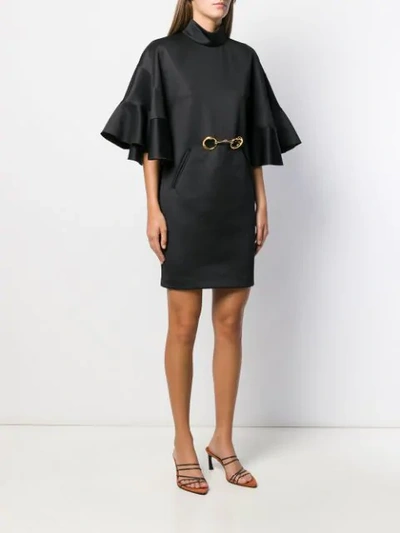Shop Cavalli Class Short-sleeve Mini Dress In 899  Black 