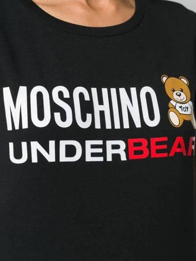 Shop Moschino Teddy Bear Logo T In Black