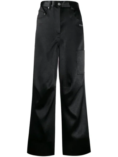 Shop Off-white Duchesse Tomboy Trousers In Black