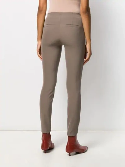 Shop Cambio Slim-fit Trousers In 647 Brown