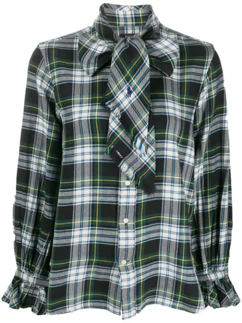 ralph lauren green plaid shirt