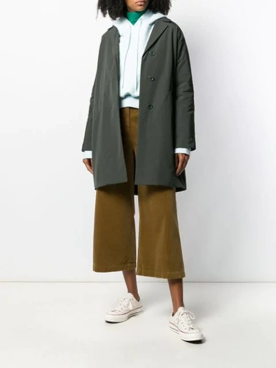 Shop Aspesi Loose Fit Raincoat In Green