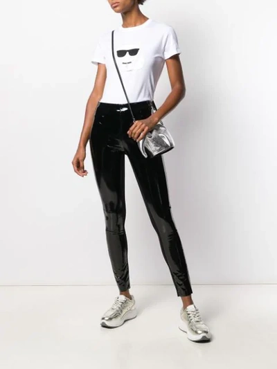 Shop Karl Lagerfeld Skinny Fit Leggings In Black