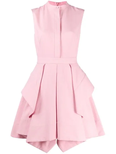 Shop Alexander Mcqueen Draped Short Dress In 5003 Pink