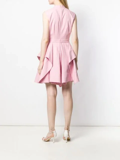 Shop Alexander Mcqueen Draped Short Dress In 5003 Pink