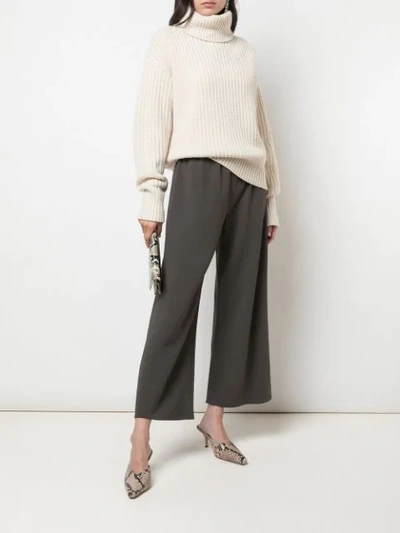 Shop The Row Palazzo Pants In Grey