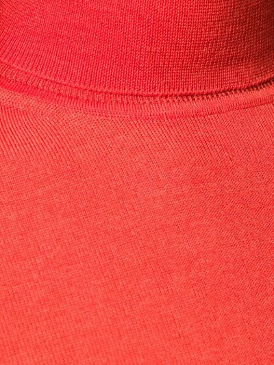 Shop Jil Sander Turtleneck Cashmere Knit Top In Red