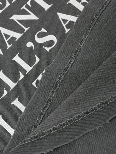 Shop Amiri Slogan T-shirt In Grey