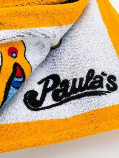 LOEWE PAULA PRINTED BEACH TOWEL - 白色