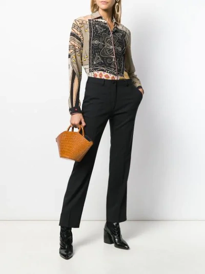 Shop Etro Slim-fit Cropped Trousers In Black