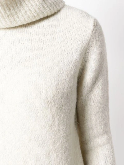 Shop Blugirl Roll-neck Fitted Sweater - White