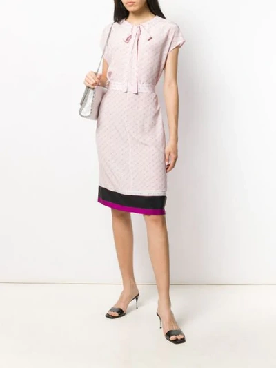 Shop Stella Mccartney Monogram Print Dress In Pink