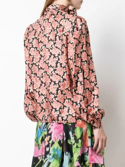 Shop Marc Jacobs Bow-tie Detail Paisley Blouse In Pink