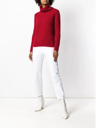 Shop Blugirl Roll-neck Fitted Sweater - Red