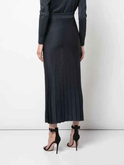 Shop Cushnie Pleated Skirt In Black