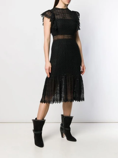 Philosophy Di Lorenzo Serafini Short Sleeve Lace Dress In Black