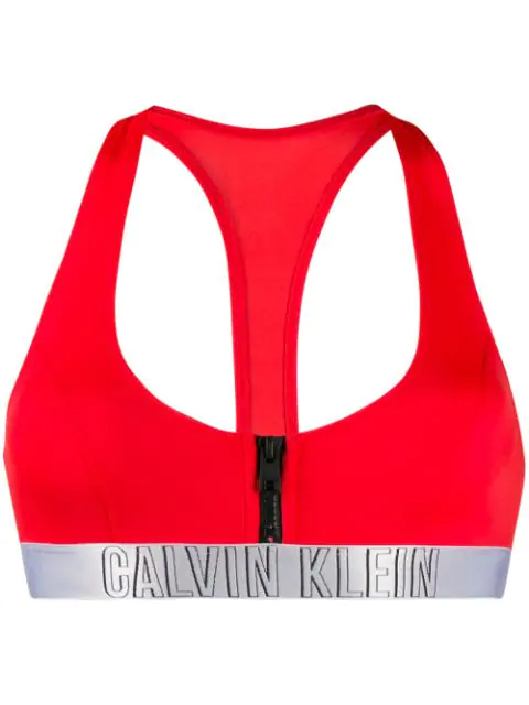 calvin klein zip bikini top