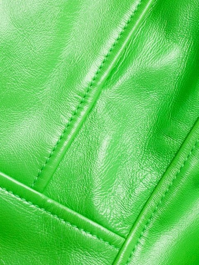 Shop Acne Studios Fitted Biker Jacket In Green