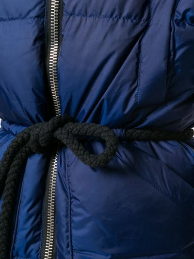 Shop Ienki Ienki Belted Puffer Jacket - Blue