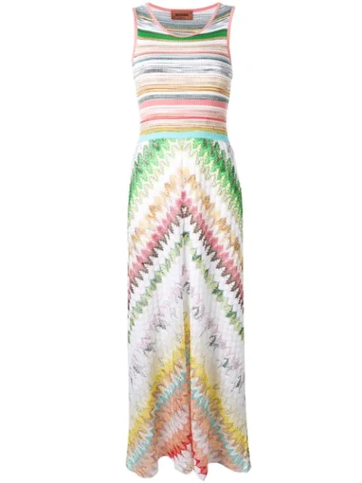 Shop Missoni Knitted Maxi Dress In White