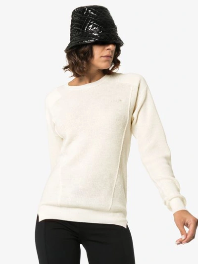 Shop Ambush Waffle Knit Jumper In White