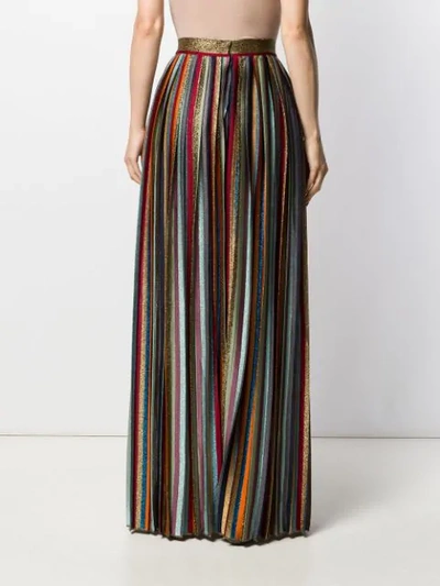 Shop Missoni Pleated Maxi Skirt In Blue