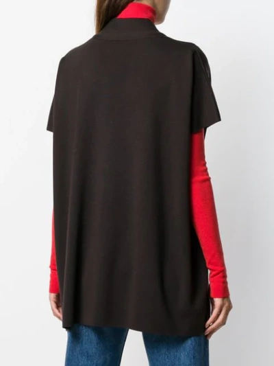 ALLUDE STRUCTURED KNIT TOP - 棕色