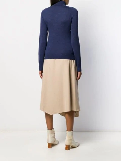 Shop Jw Anderson Roll Neck Knitted Top In Blue
