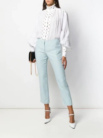 Alexander Mcqueen Tailored Wool-blend Trousers In Blue