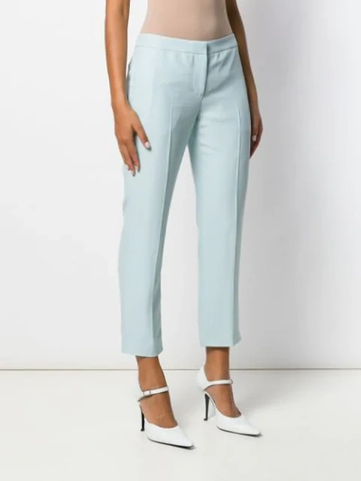 Shop Alexander Mcqueen Cropped-hose In Blue